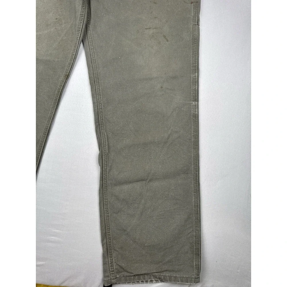 Vintage Carhartt B11 MOS Work Pants 36x34 Moss Green Carpenter Duck Canvas